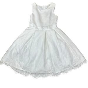 Biscotti Collections Elegant White Lace Dress Formal 5T